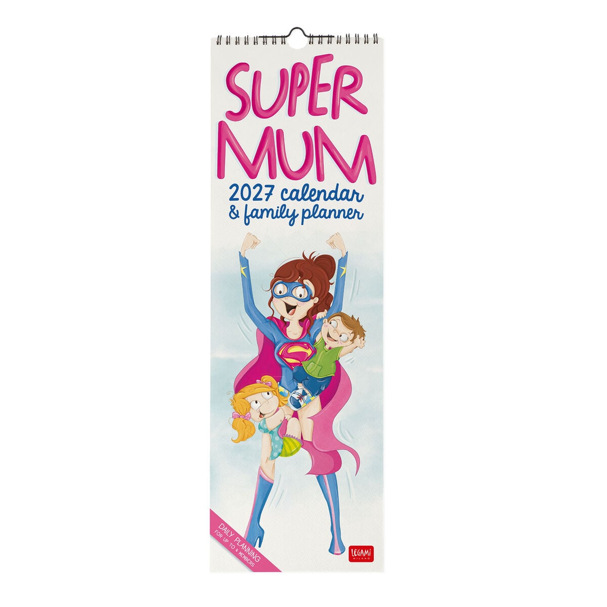 Legami - Süper Mum 2027 Wall Takvim - 16 x 49 cm