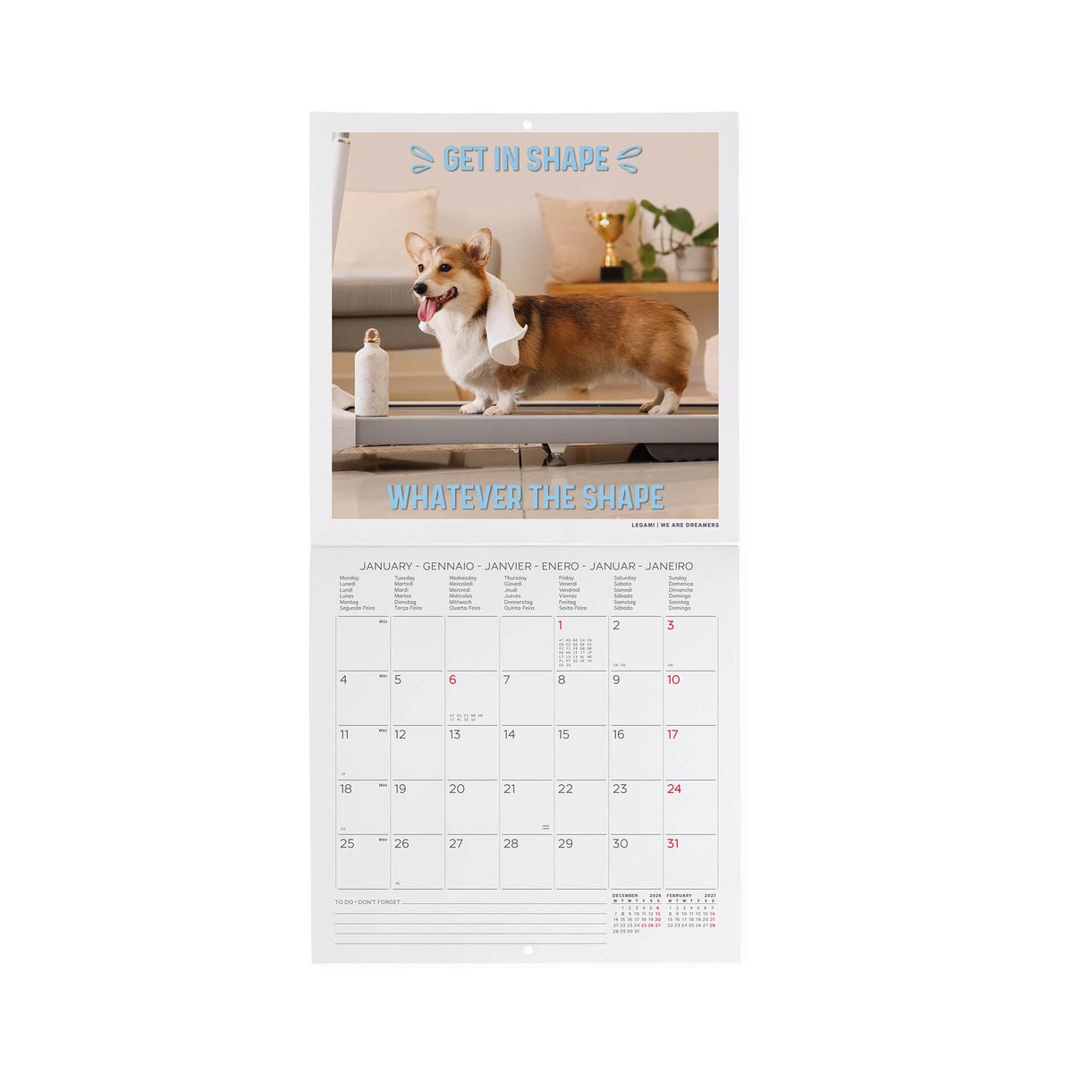 Legami - Supawstar 2027 Wall Takvim - 18 x 18 cm