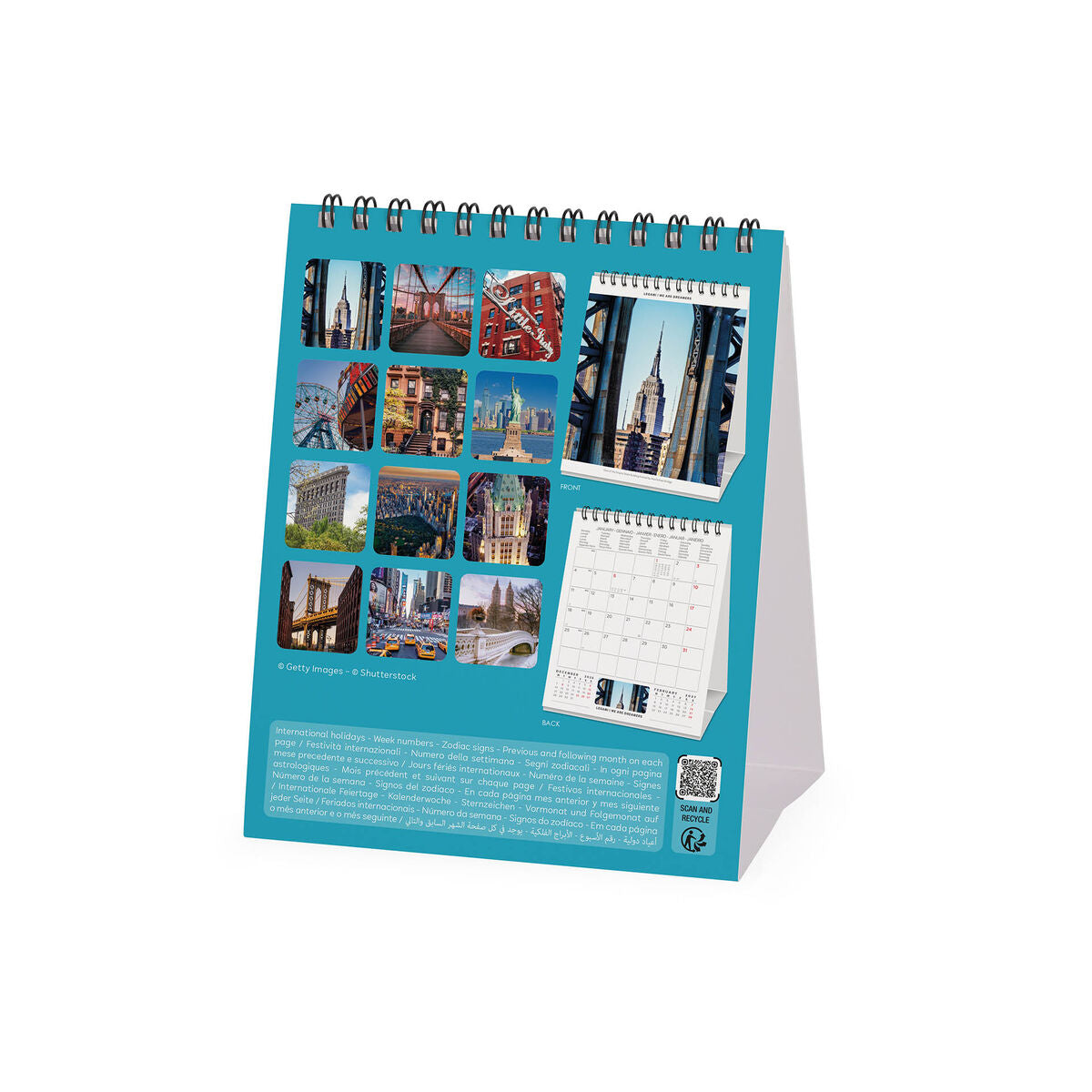 Legami - New York 2027 Desk Takvim - 12 x 14,5 cm