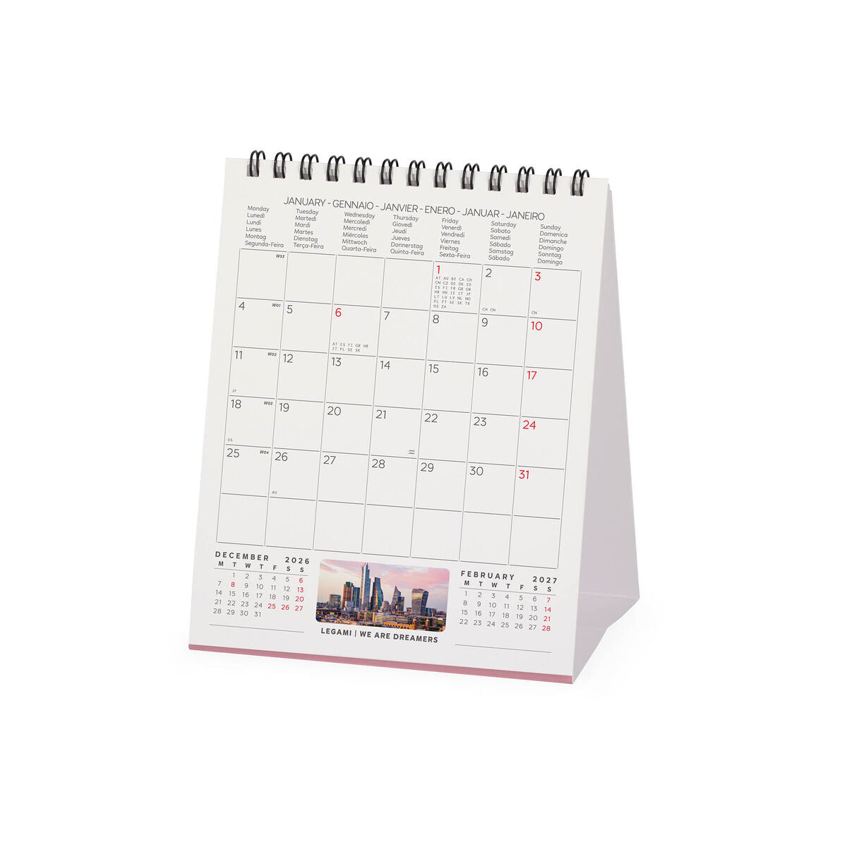 Legami - London 2027 Desk Takvim - 12 x 14,5 cm