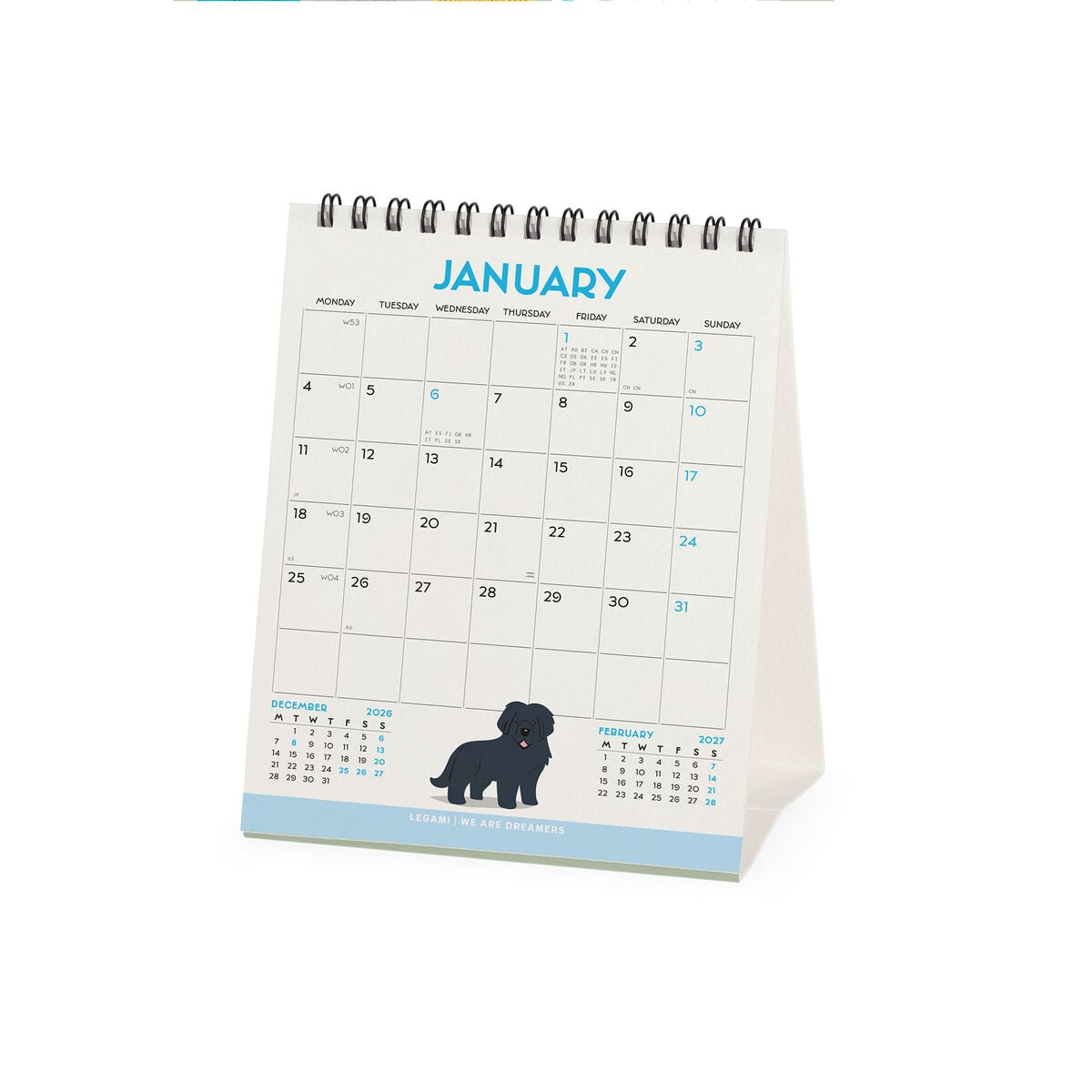 Legami - Dogs World 2027 Desk Takvim - 12 x 14,5 cm