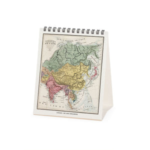 Legami - Vintage Maps 2027 Desk Takvim - 12 x 14,5 cm