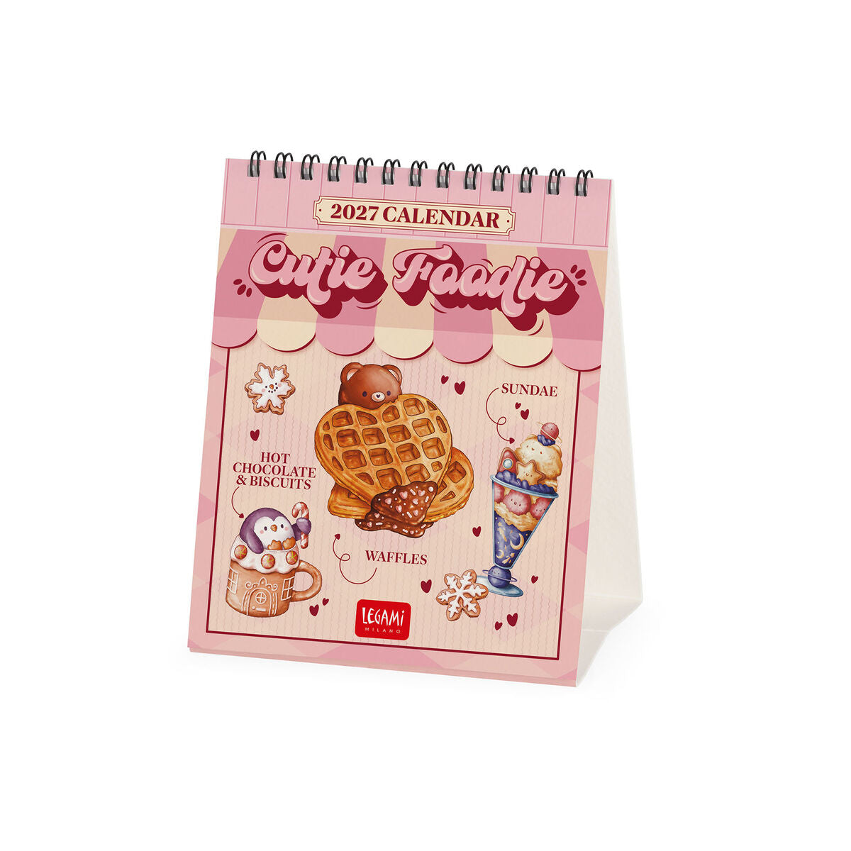 Legami - Cutie Foodie 2027 Desk Takvim - 12 x 14.5 cm