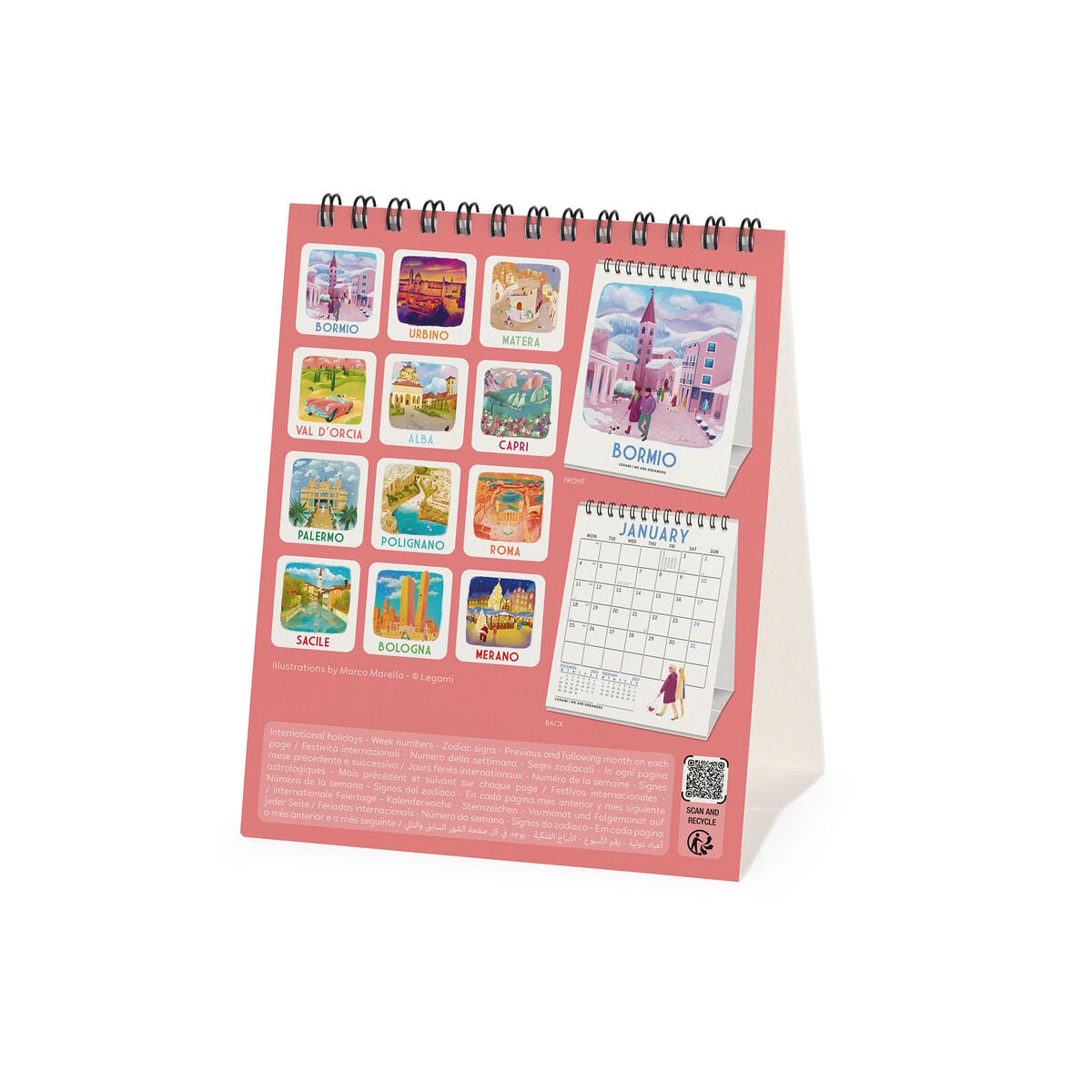 Legami - Italy 2027 Desk Takvim - 12 x 14,5 cm