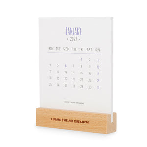 Legami - Takvim ile Wooden Base - 2027