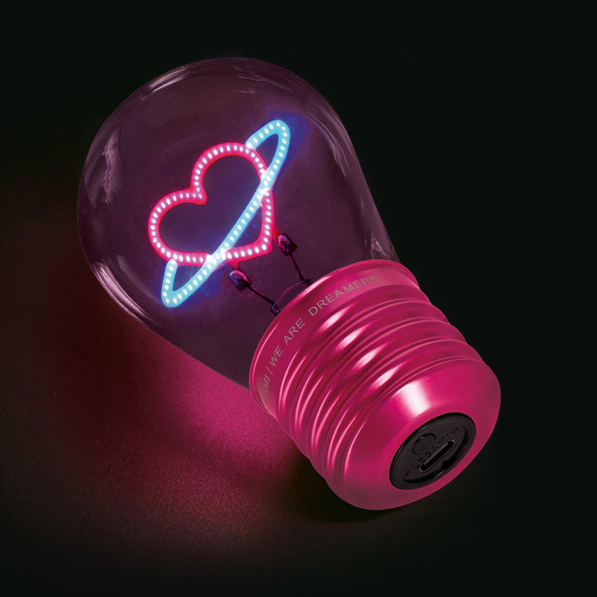Legami - Dekorative glühbirnenförmige Tischlampe - Herz - Bulb Fiction