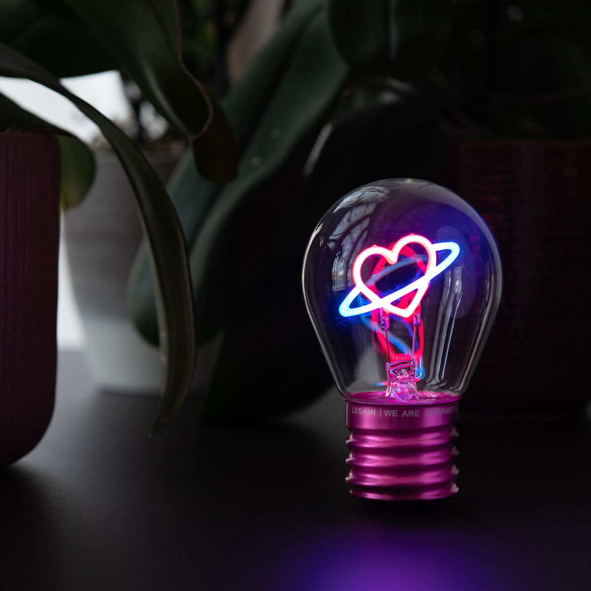 Legami - Dekorative glühbirnenförmige Tischlampe - Herz - Bulb Fiction