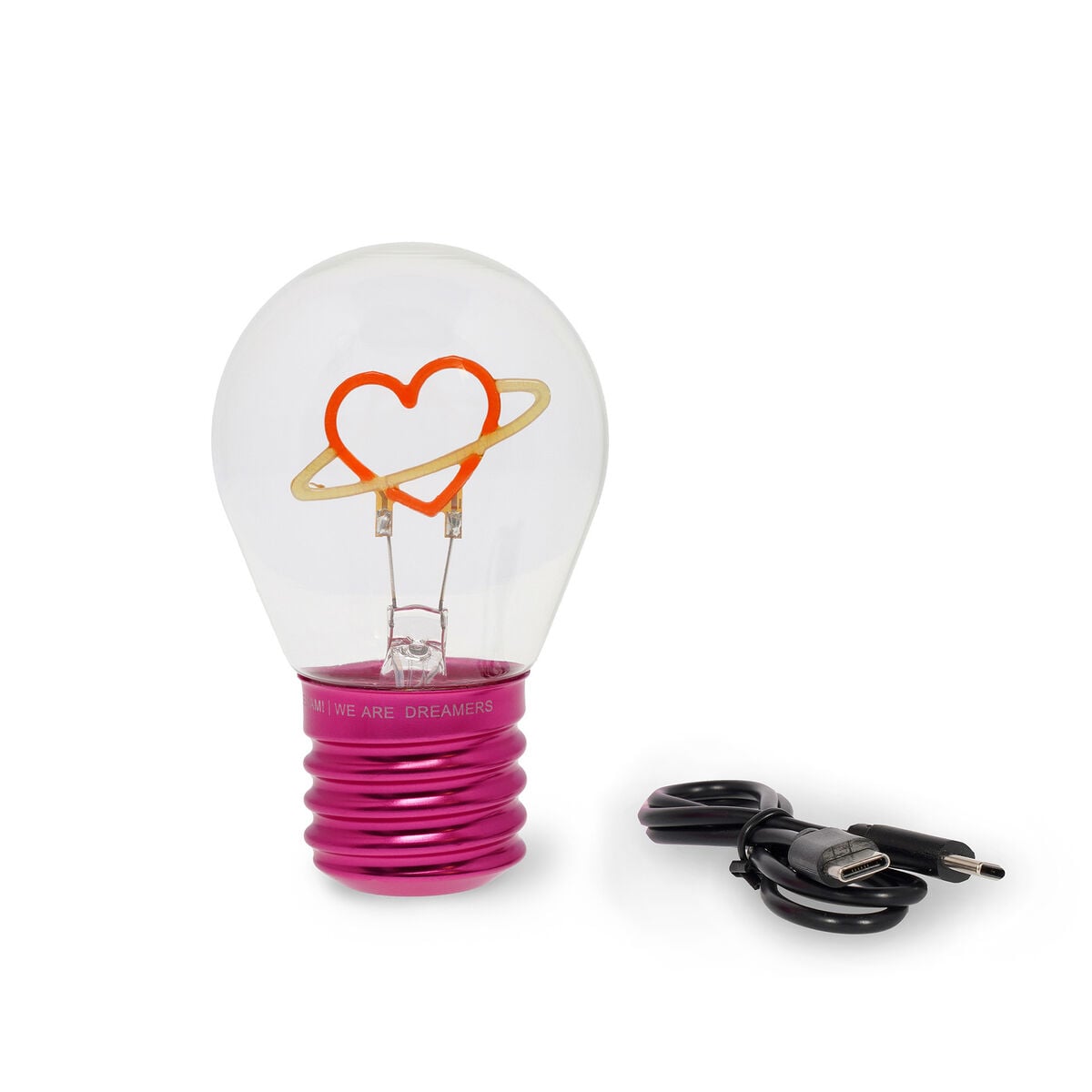 Legami - Dekorative glühbirnenförmige Tischlampe - Herz - Bulb Fiction