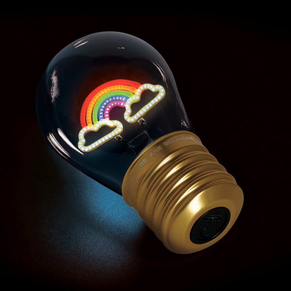 Legami - Dekoratif Lightbulb-Shaped Table Lamp - Rainbow - Bulb Fiction