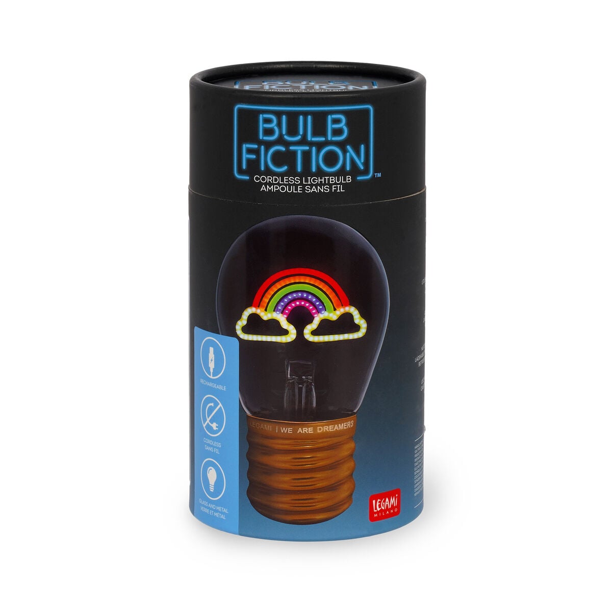 Legami - Dekoratif Lightbulb-Shaped Table Lamp - Rainbow - Bulb Fiction