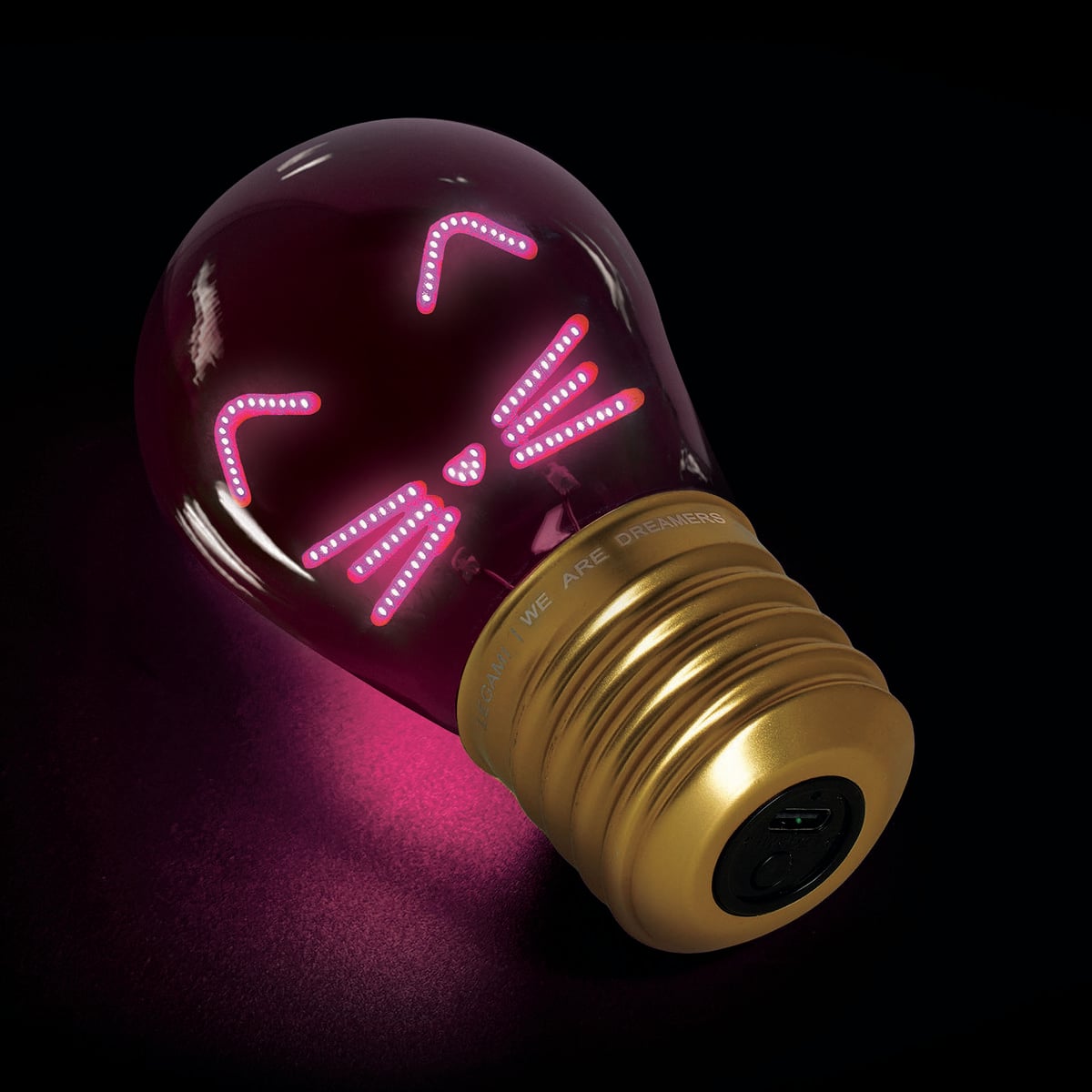 Legami - Dekoratif Lightbulb-Shaped Table Lamp - Kitty - Bulb Fiction