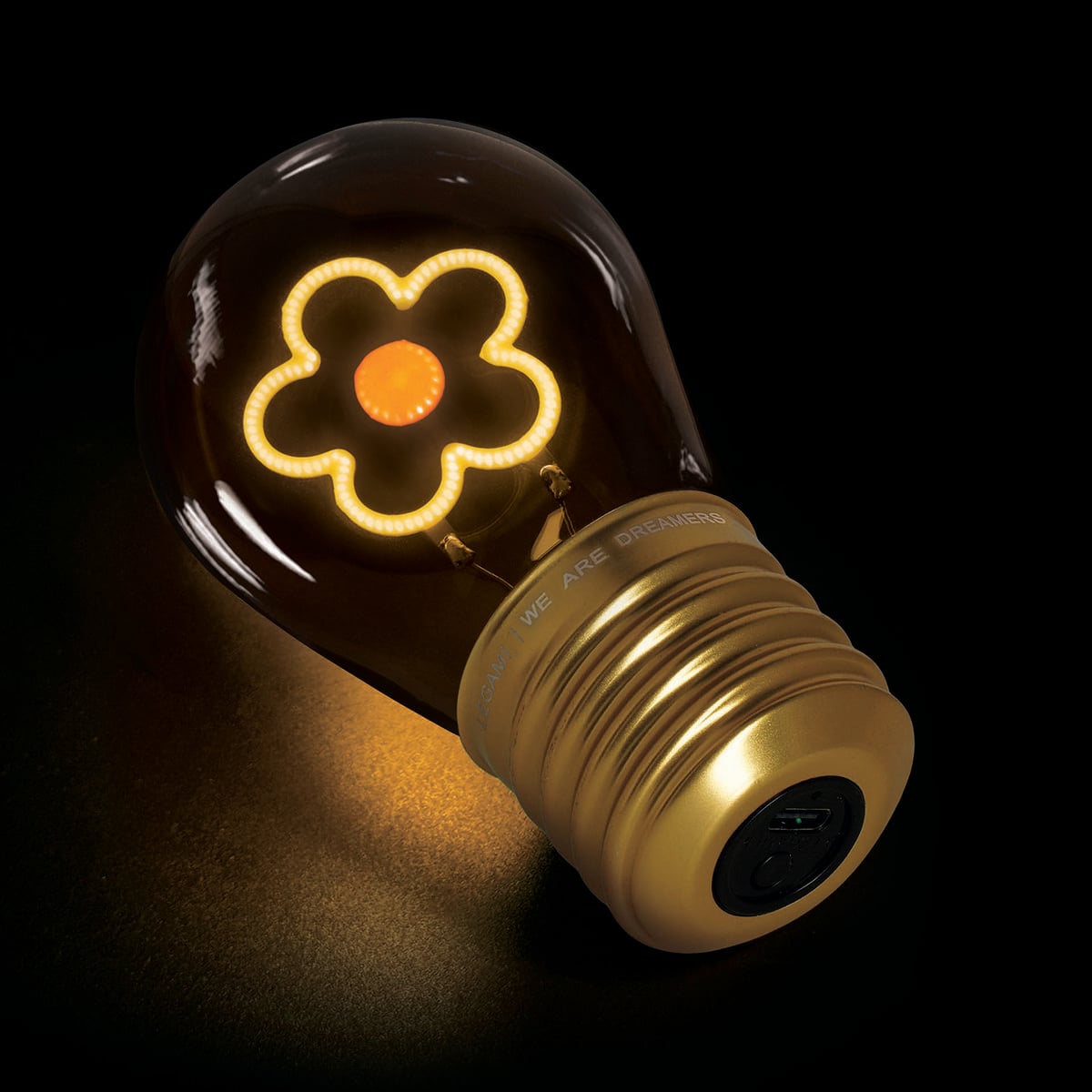 Legami - Dekoratif Lightbulb-Shaped Table Lamp - Daisy - Bulb Fiction