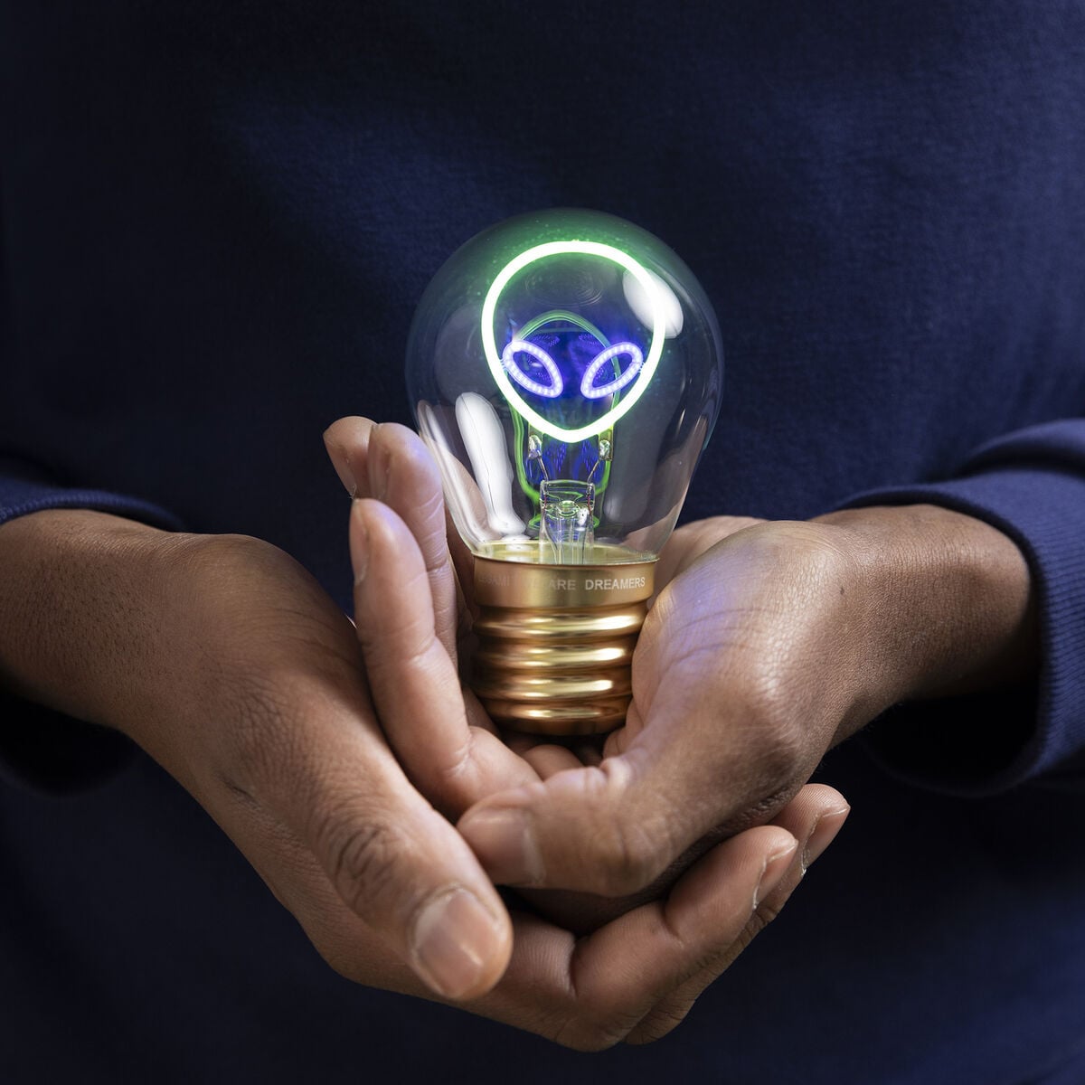 Legami - Dekorative Lightbulb-Shaped Table Lamp - Alien - Bulb Fiction