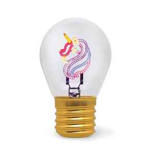 Legami - Dekorative Tischlampe in Glühbirnenform - Einhorn - Bulb Fiction