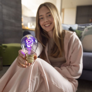 Legami - Dekorative Tischlampe in Glühbirnenform - Einhorn - Bulb Fiction