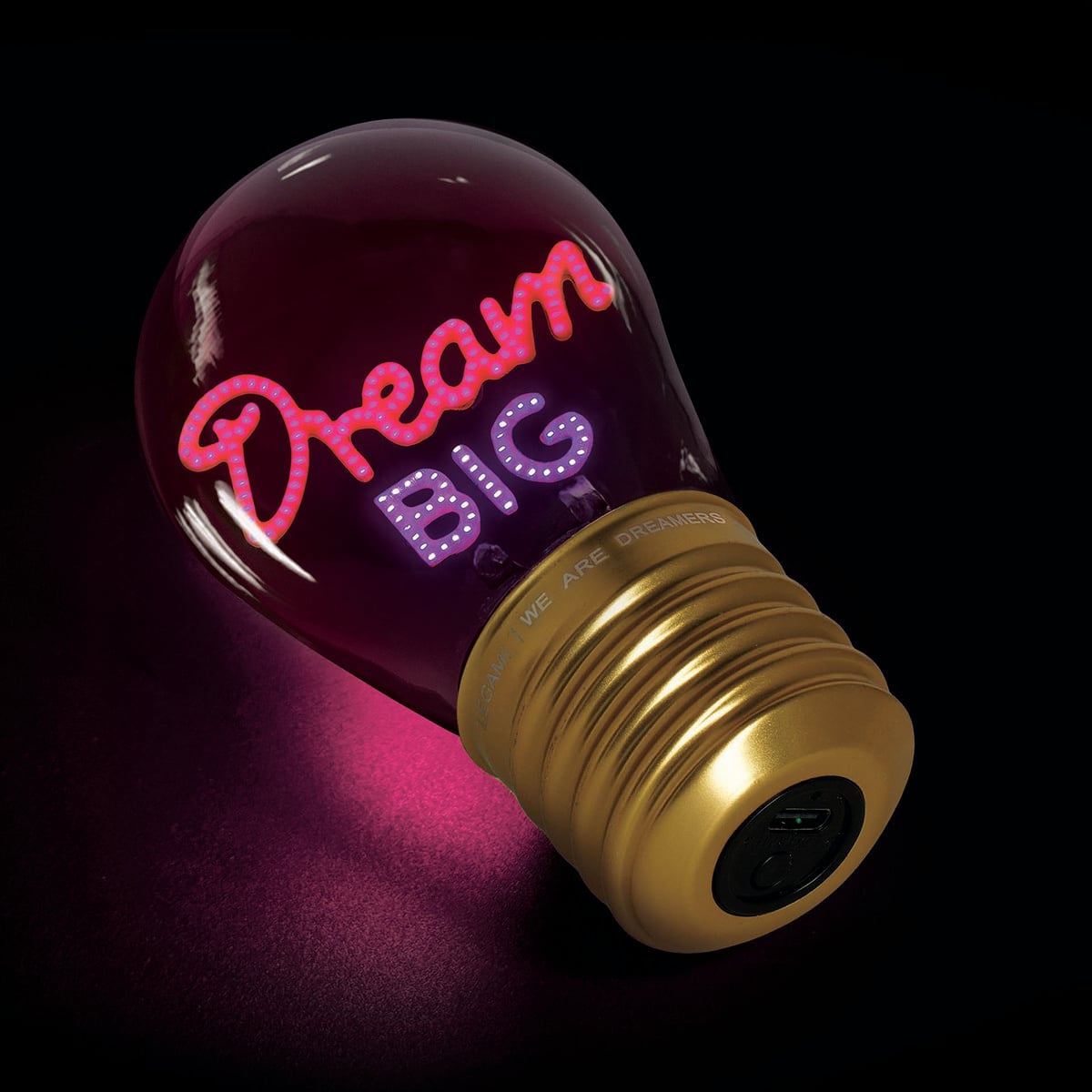 Legami - Dekoratif Lightbulb-Shaped Table Lamp - Dream Big - Bulb Fiction