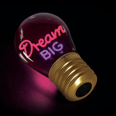 Legami - Dekoratif Lightbulb-Shaped Table Lamp - Dream Big - Bulb Fiction