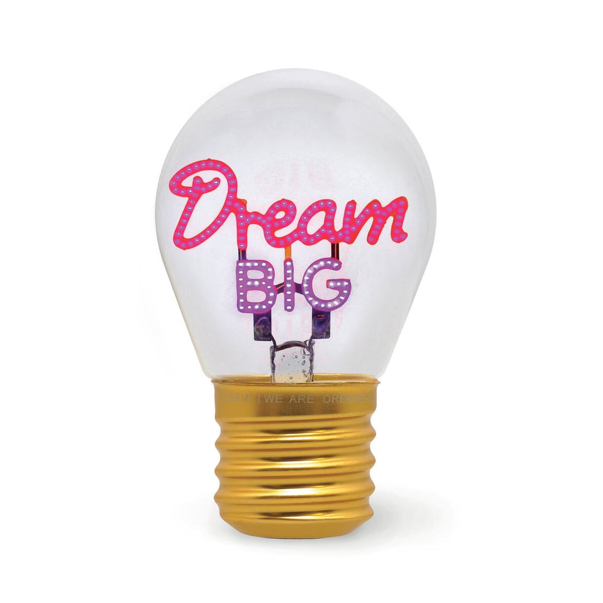 Legami - Dekoratif Lightbulb-Shaped Table Lamp - Dream Big - Bulb Fiction