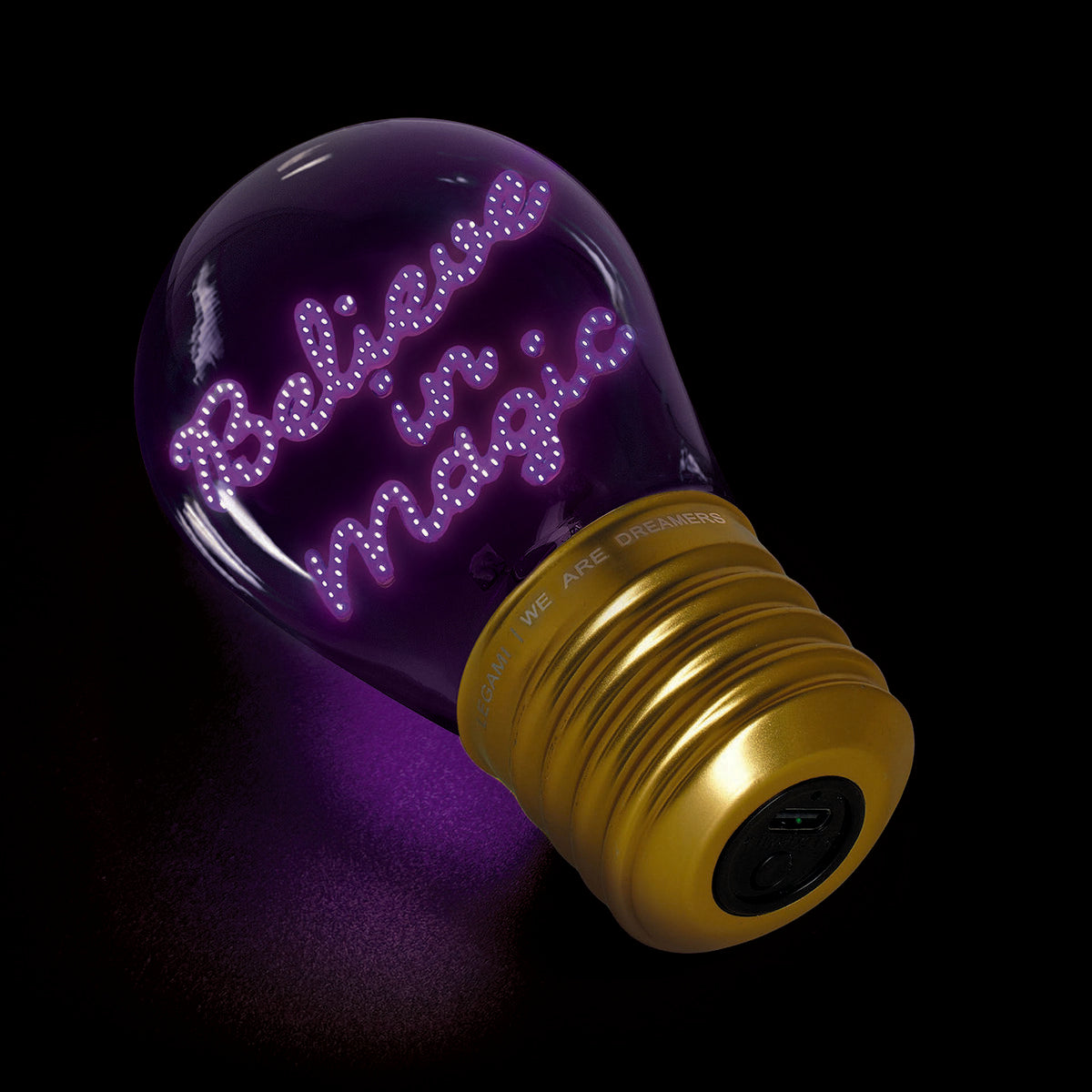 Legami - Dekoratif Lightbulb-Shaped Table Lamp - Believe in Sihir - Bulb Fiction
