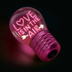 Legami - Dekoratif Lightbulb-Shaped Table Lamp - Aşk is in Air - Bulb Fiction