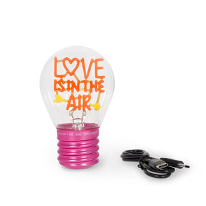 Legami - Dekoratif Lightbulb-Shaped Table Lamp - Aşk is in Air - Bulb Fiction