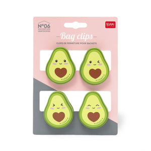 Legami - 4er-Set Taschenclips - Avocado