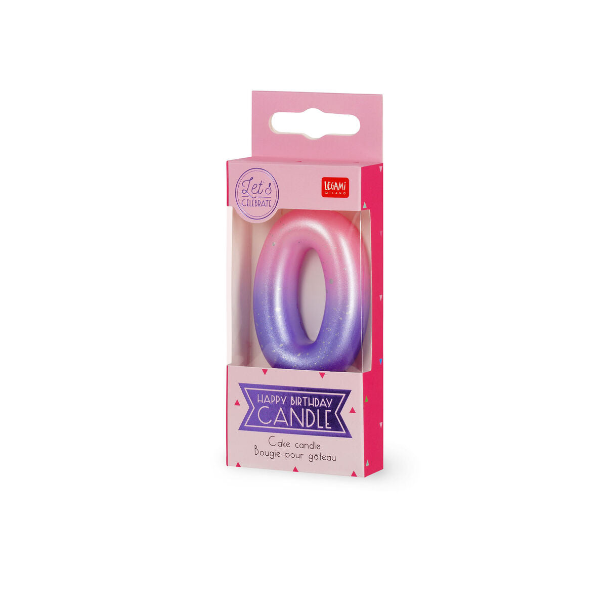Legami - Pink Geburtstag Cake Candle - 0 - Alles Gute zum Geburtstag Candle