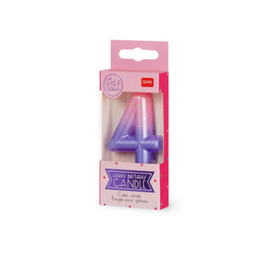 Legami - Pink Geburtstag Cake Candle - 4 - Alles Gute zum Geburtstag Candle
