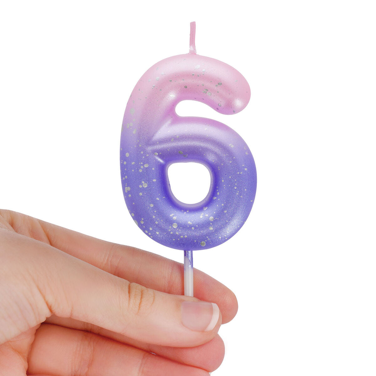 Legami - Pink Doğum Günü Cake Candle - 6 - Mutlu Doğum Günü Candle