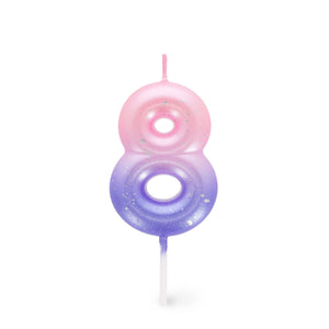Legami - Pink Geburtstag Cake Candle - 8 - Alles Gute zum Geburtstag Candle