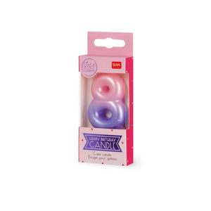 Legami - Pink Geburtstag Cake Candle - 8 - Alles Gute zum Geburtstag Candle