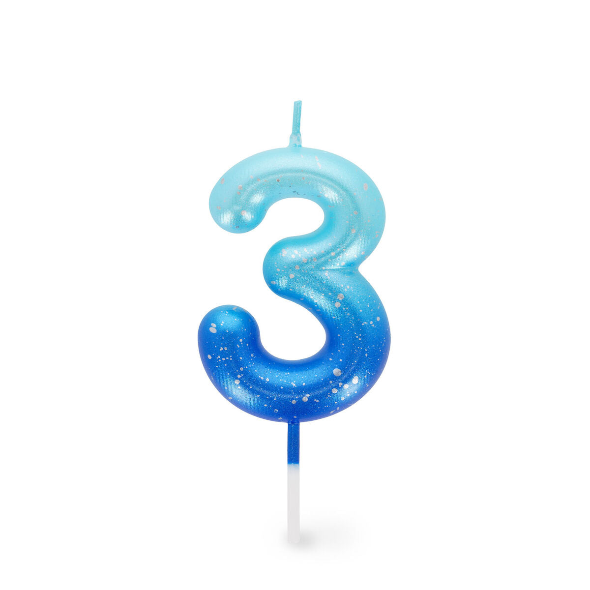 Legami - Blue Doğum Günü Cake Candle - 3 - Mutlu Doğum Günü Candle
