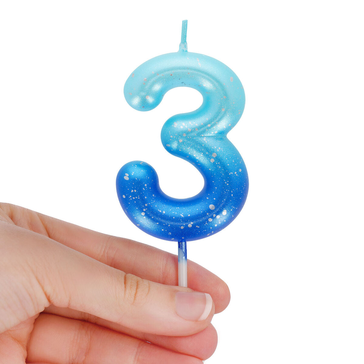 Legami - Blue Doğum Günü Cake Candle - 3 - Mutlu Doğum Günü Candle