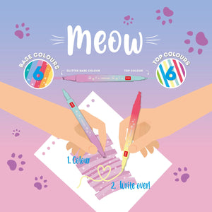 Legami - 6er-Set Dual-Tip Layering-Marker - Meow