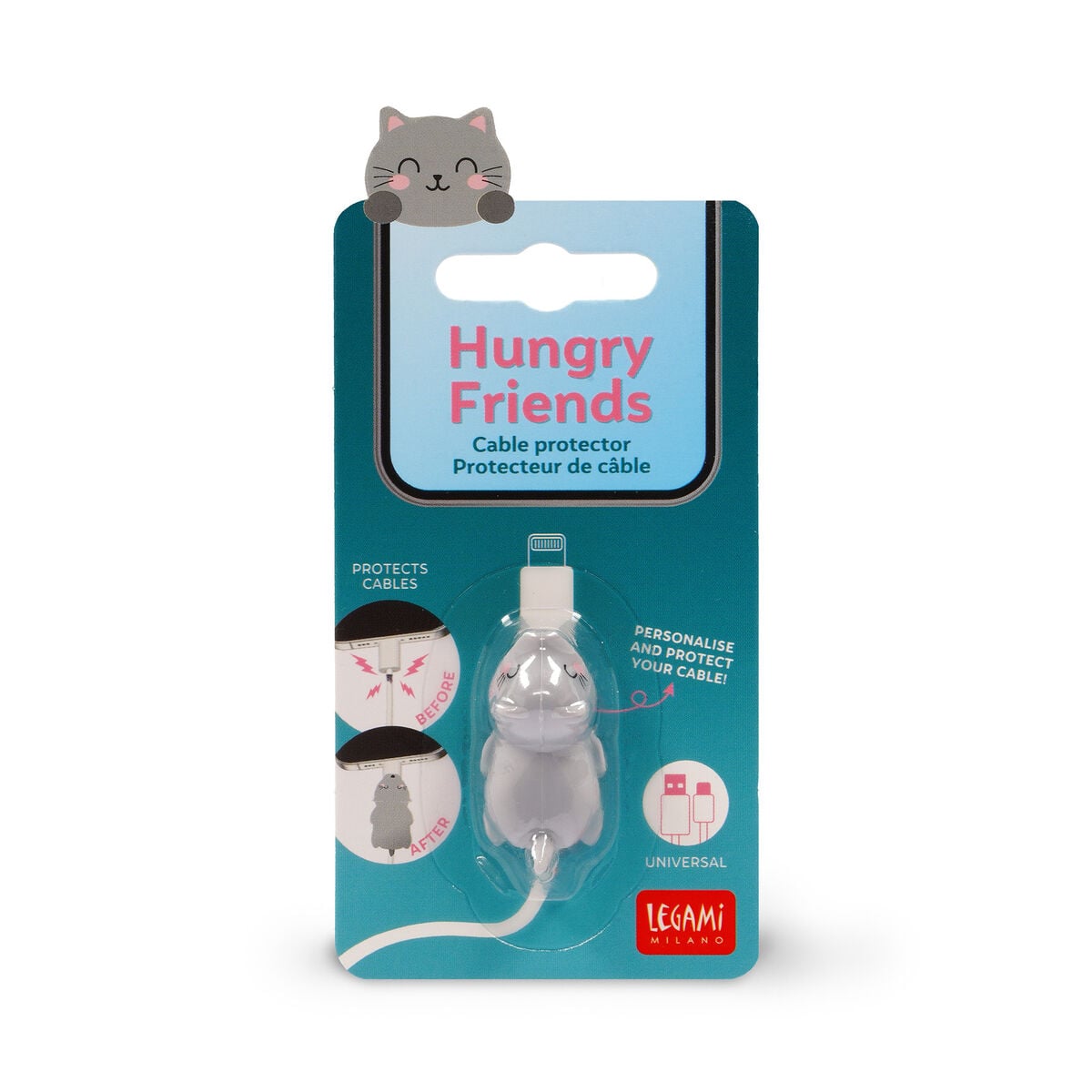 Legami - Kitty Cable Protector - Hungry Arkadaşlar