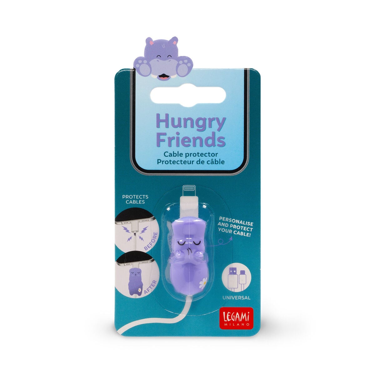 Legami - Hippo Cable Protector - Hungry Freunde