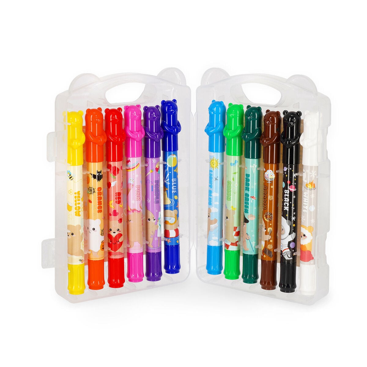Legami - Seti 12 Twist-up Wax Crayons- Teddy Arkadaşlar