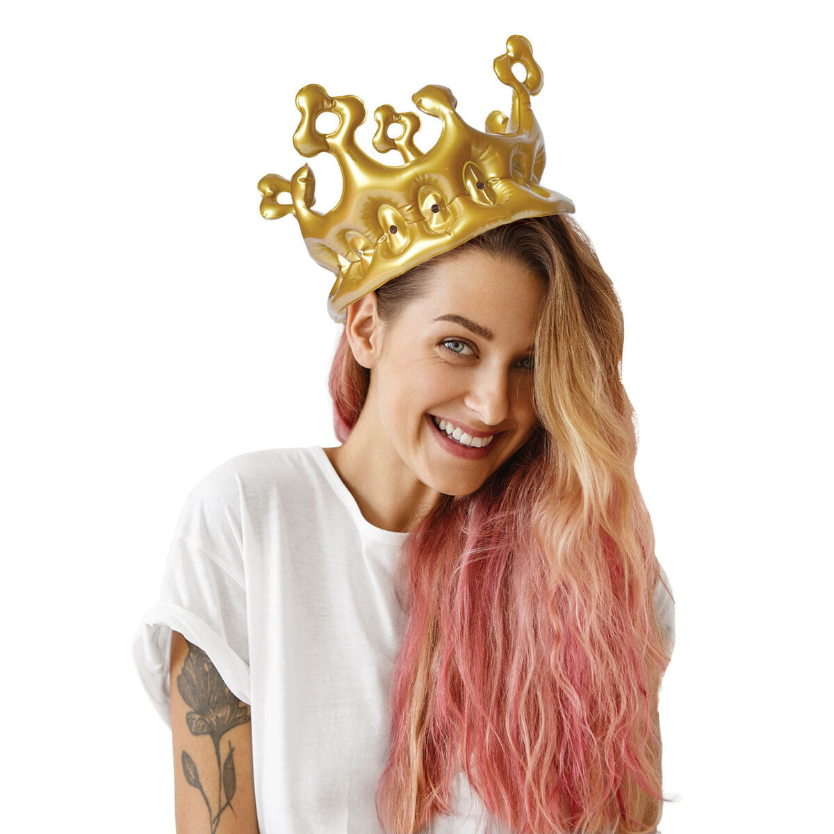 Legami - Goldene aufblasbare Krone - Queen - Party Queen