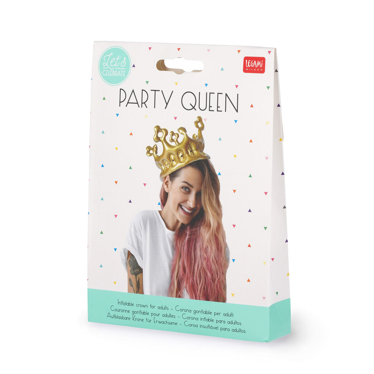 Legami - Goldene aufblasbare Krone - Queen - Party Queen