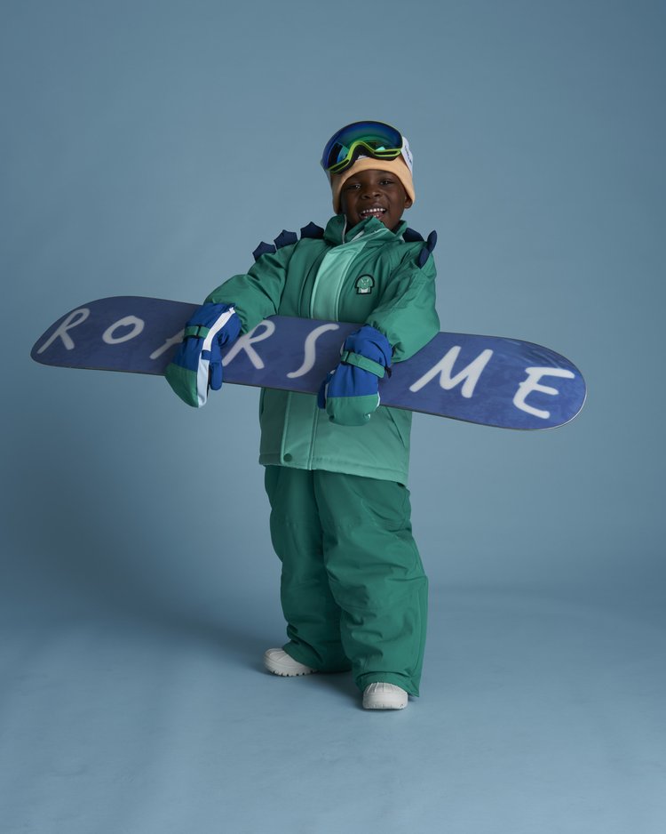 Roarsome - Çocuk Kayak Eldivenleri - Mavi/Yeşil