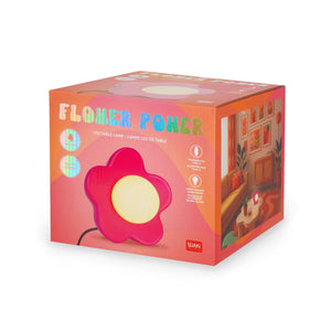 Legami - Mattrosa LED-Tischlampe - Flower Power