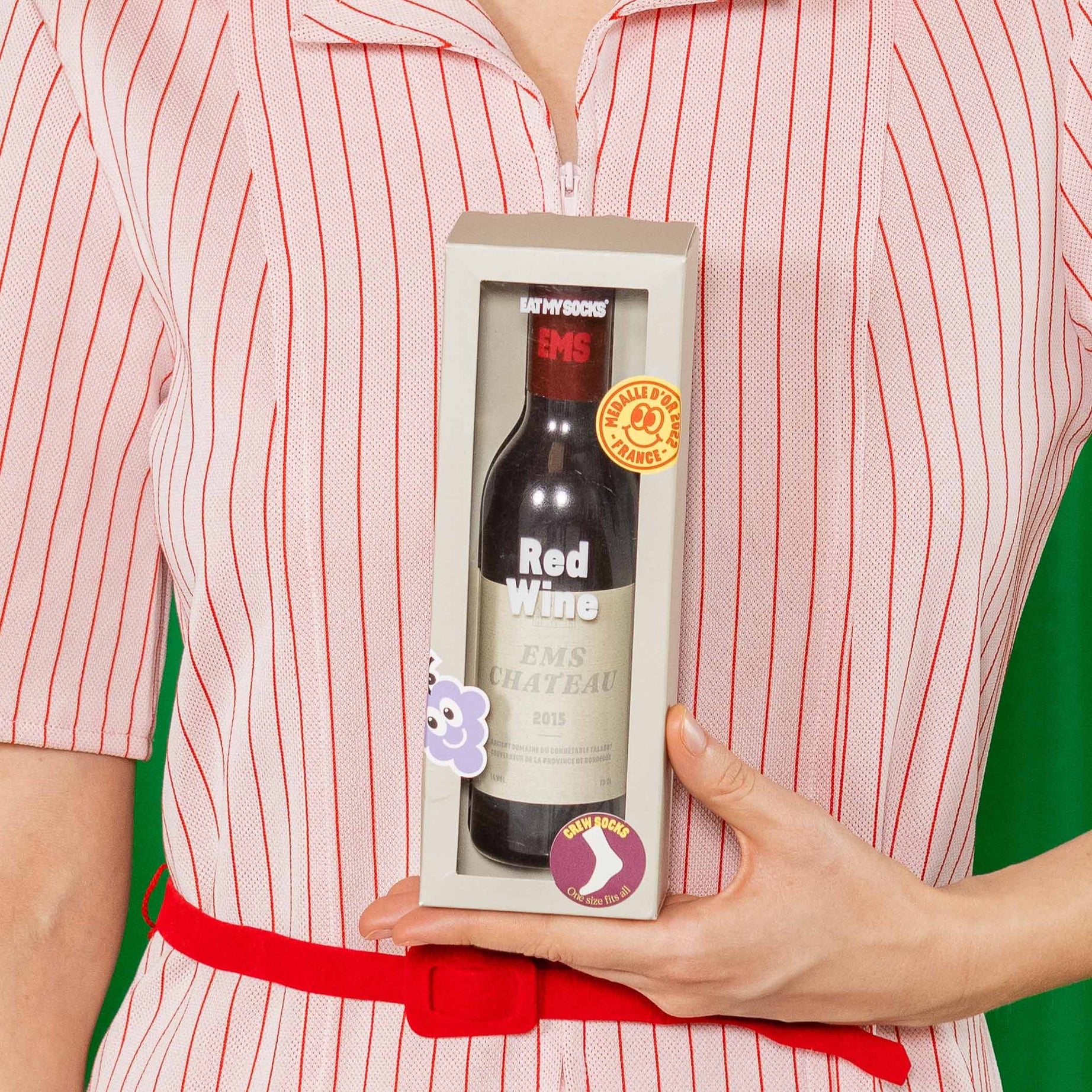 Eat My Socks - Yetişkin Kırmızı Şarap Çorap-Dinossi