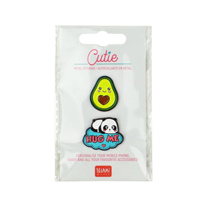 Legami - Seti 2 Panda + Avokado Metal Stickers - Cutie