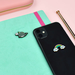 Legami - 2er-Set Narwhal + Rainbow Metal Stickers - Cutie