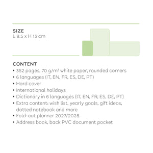 Legami - 12-Month Küçük Spiral-Bound Daily Günlük 2027 - Ayıcık White