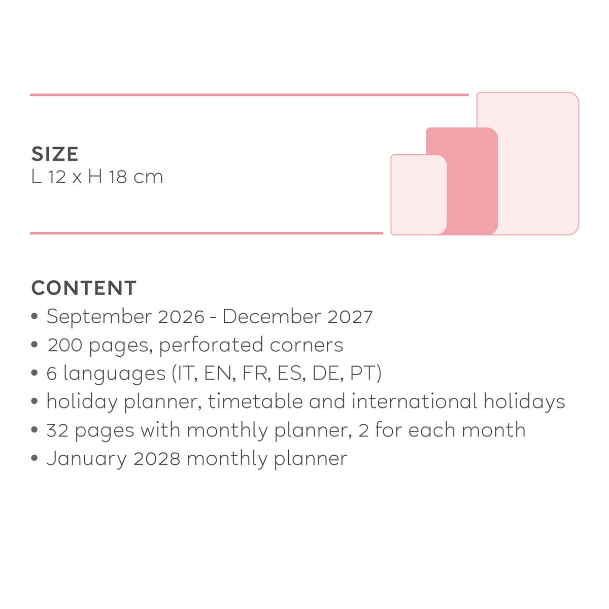 Legami - 16-Month Medium Weekly Günlük 2026/2027 - Shades Green