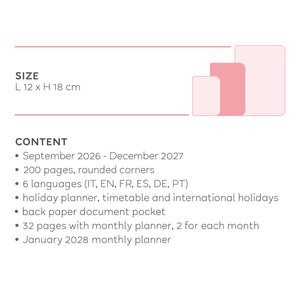 Legami - 16-Month Weekly Photo Günlük 2026/2027 - Çiçekler - Medium
