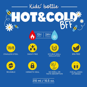 Legami - Vakuumflasche für Kinder - Teddybär - Hot&Cold BFF