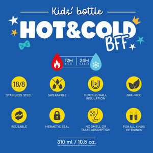 Legami - Vakum Şişe Çocuklar İçin - Penguin - Hot&Cold BFF