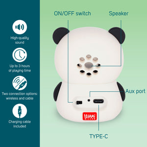 Legami - Kablosuz Speaker ile Standı - Panda - Sound Cuteness